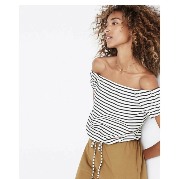 Madewell Melody Top Off Shoulder, Tie Waist Size XS - Picture 4 of 4